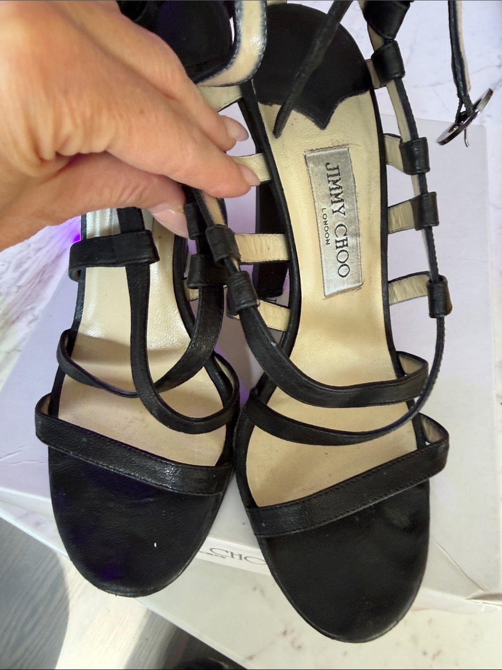 Jimmy Choo Box Graphic in White and Black